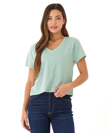 Ada Triblend V-Neck Tee Womens Tops Short Tee Threads 4 Thought 