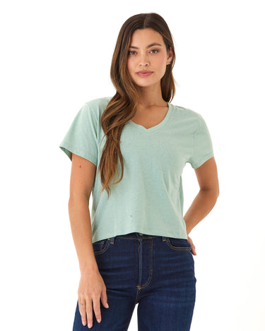 Ada Triblend V-Neck Tee Womens Tops Short Tee Threads 4 Thought 