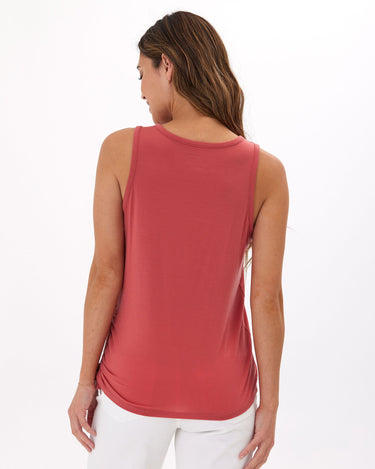 Nia Side Ruched Jersey Tank Womens Tops Tanks Threads 4 Thought 