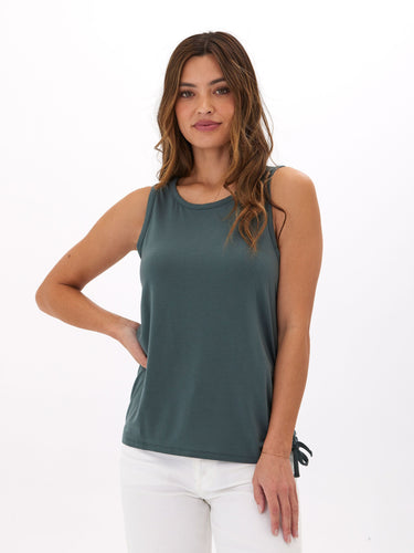 Nia Side Ruched Jersey Tank Womens Tops Tanks Threads 4 Thought 