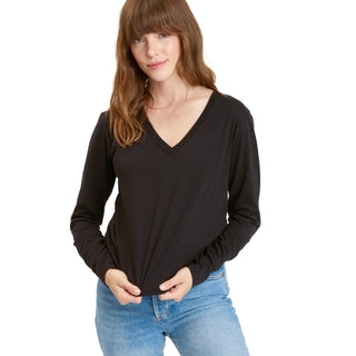 Ada Triblend Long Sleeve V-Neck Tee Womens Tops Long Threads 4 Thought 