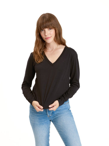 Ada Triblend Long Sleeve V-Neck Tee Womens Tops Long Threads 4 Thought 