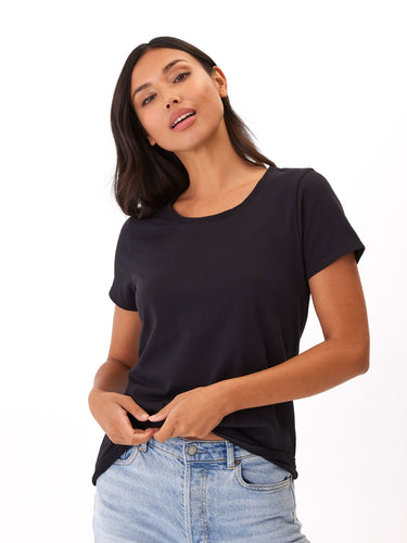 Odette Classic Jersey Crew Tee Womens Tops Short Threads 4 Thought 