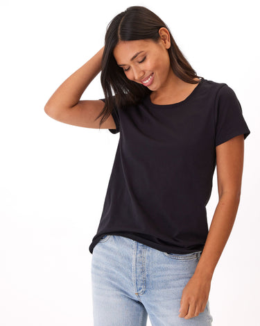 Odette Classic Jersey Crew Tee Womens Tops Short Threads 4 Thought 