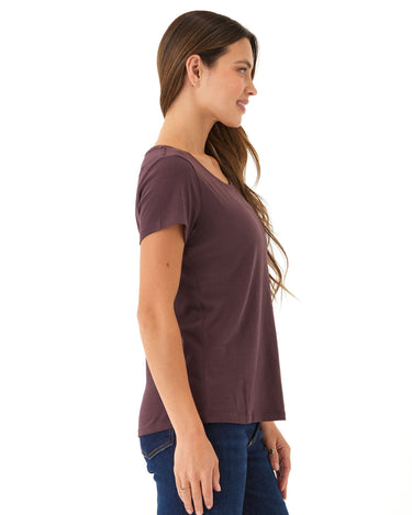 Odette Classic Jersey Crew Tee Womens Tops Short Threads 4 Thought 