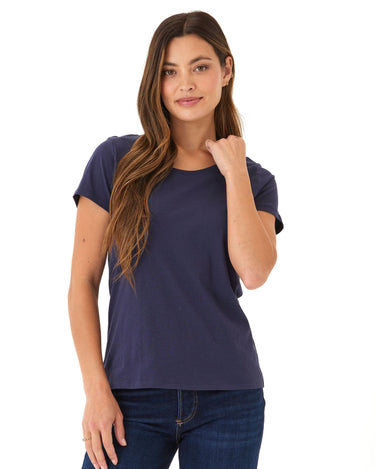 Odette Classic Jersey Crew Tee Womens Tops Short Threads 4 Thought 