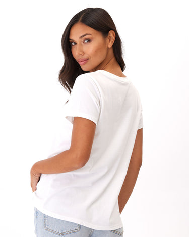 Odette Classic Jersey Crew Tee Womens Tops Short Threads 4 Thought 