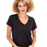 Pattie Classic Jersey V-Neck Tee Womens Tops Short Threads 4 Thought 