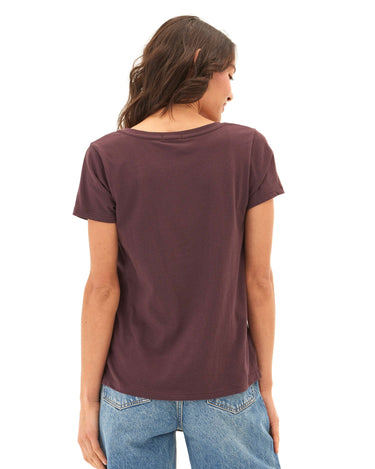 Pattie Organic Cotton V-Neck Tee Womens Tops Short Tee Threads 4 Thought 