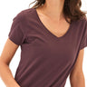 Pattie Organic Cotton V-Neck Tee Womens Tops Short Tee Threads 4 Thought 