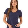 Pattie Classic Jersey V-Neck Tee Womens Tops Short Threads 4 Thought 