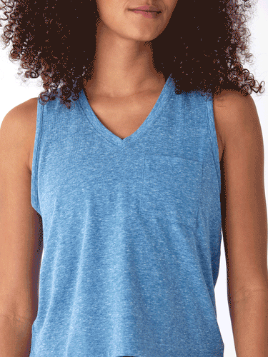 Hera Triblend Jersey V-Neck Tank Womens Tops Tanks Threads 4 Thought 