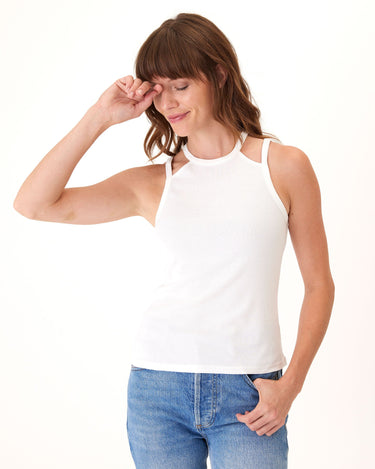 Zinnia Feather Rib Tank Womens Tops Tanks Threads 4 Thought 