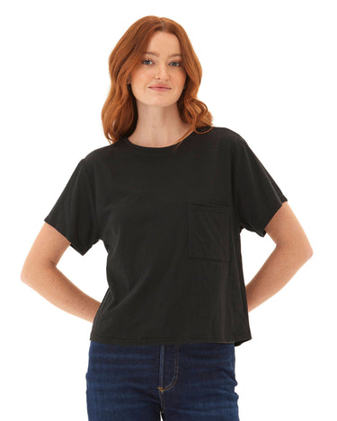 Shelbie Triblend Jersey Pocket Tee Womens Tops Short Tee Threads 4 Thought 