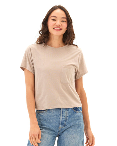 Shelbie Triblend Jersey Pocket Tee Womens Tops Short Tee Threads 4 Thought 