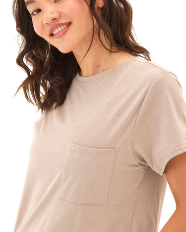 Shelbie Triblend Jersey Pocket Tee Womens Tops Short Tee Threads 4 Thought 