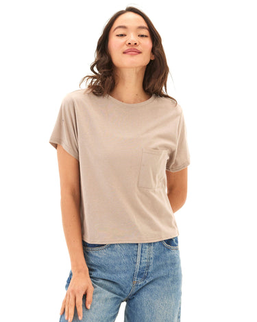 Shelbie Triblend Jersey Pocket Tee Womens Tops Short Tee Threads 4 Thought 