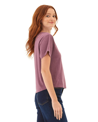 Shelbie Triblend Jersey Pocket Tee Womens Tops Short Tee Threads 4 Thought 