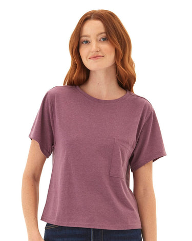 Shelbie Triblend Jersey Pocket Tee Womens Tops Short Tee Threads 4 Thought 