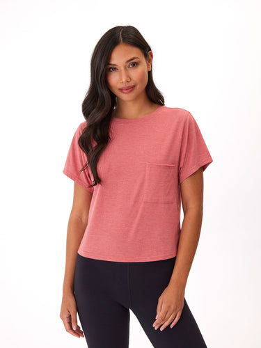 Shelbie Triblend Jersey Pocket Tee Womens Tops Short Threads 4 Thought 