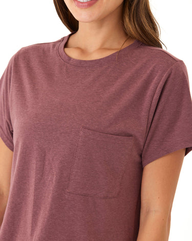 Shelbie Triblend Jersey Pocket Tee Womens Tops Short Tee Threads 4 Thought 