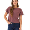 Shelbie Triblend Jersey Pocket Tee Womens Tops Short Tee Threads 4 Thought 