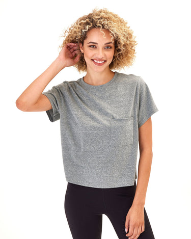 Shelbie Triblend Jersey Pocket Tee Womens Tops Short Threads 4 Thought 