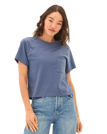 Shelbie Triblend Jersey Pocket Tee Womens Tops Short Tee Threads 4 Thought 