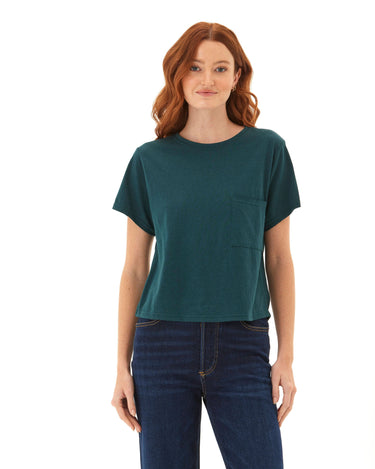 Shelbie Triblend Jersey Pocket Tee Womens Tops Short Tee Threads 4 Thought 