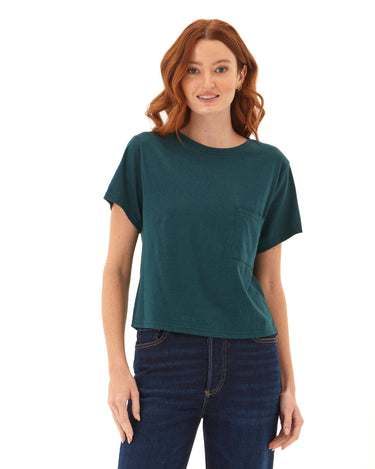 Shelbie Triblend Jersey Pocket Tee Womens Tops Short Tee Threads 4 Thought 