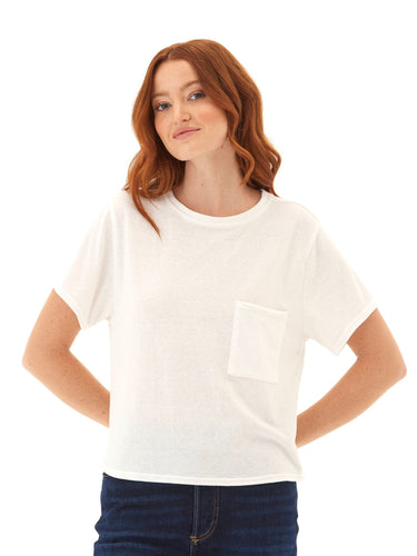 Shelbie Triblend Jersey Pocket Tee Womens Tops Short Tee Threads 4 Thought 