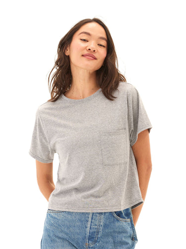 Shelbie Triblend Jersey Pocket Tee Womens Tops Short Tee Threads 4 Thought 