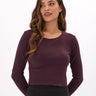 Guadalupe Luxe Rib Long Sleeve Crop Tee Womens Tops Long Tee Threads 4 Thought 