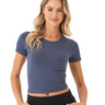 Guadalupe Heather Luxe Jersey Crop Tee Womens Tops Short Tee Threads 4 Thought 