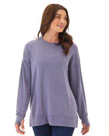 Mariah Modal Terry Tunic Top Womens Tops Long Tee Threads 4 Thought 