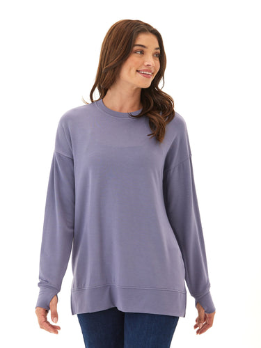 Mariah Modal Terry Tunic Top Womens Tops Long Tee Threads 4 Thought 