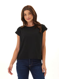 Luciana Modal Terry Pleated Top Womens Tops Short Shirt Threads 4 Thought 