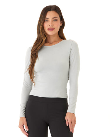 Audra Luxe Jersey 2-Way Long Sleeve Twist Top Threads 4 Thought 