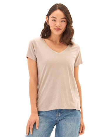 Pattie Triblend V-Neck Tee Womens Tops Short Tee Threads 4 Thought 