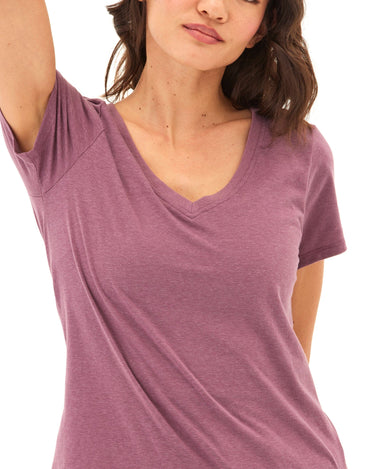 Pattie Triblend V-Neck Tee Womens Tops Short Tee Threads 4 Thought 