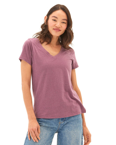 Pattie Triblend V-Neck Tee Womens Tops Short Tee Threads 4 Thought 