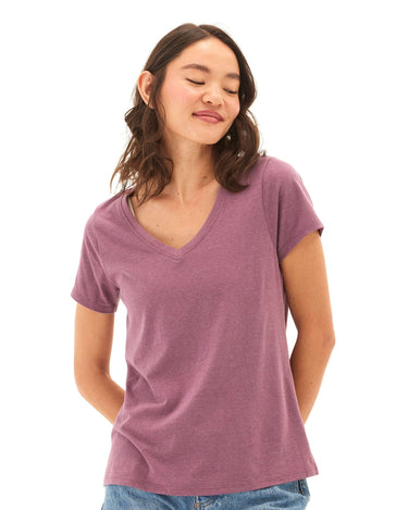 Pattie Triblend V-Neck Tee Womens Tops Short Tee Threads 4 Thought 