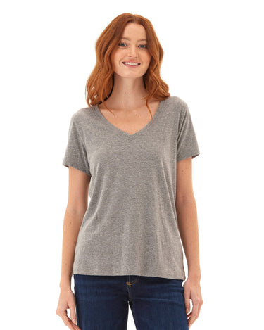 Pattie Triblend V-Neck Tee Womens Tops Short Tee Threads 4 Thought 