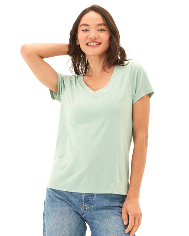 Pattie Triblend V-Neck Tee Womens Tops Short Tee Threads 4 Thought 