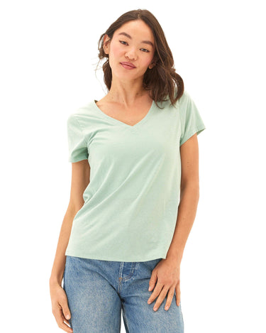 Pattie Triblend V-Neck Tee Womens Tops Short Tee Threads 4 Thought 