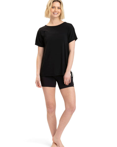 Nia Side Ruched Jersey Tee Womens Tops Short Threads 4 Thought 