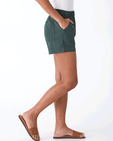 Angelina Breezy Linen Short 3" Womens Bottoms Shorts Threads 4 Thought 