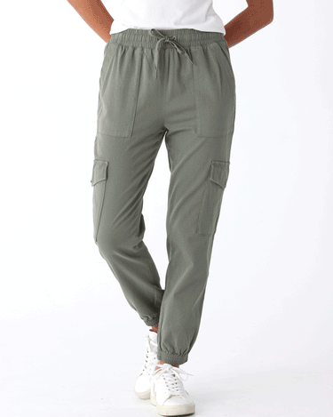 Delilah Stretch Twill Cargo Jogger 27" Womens Bottoms Pants Threads 4 Thought 