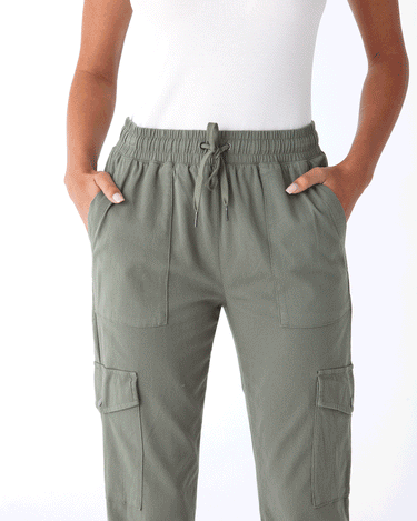 Delilah Stretch Twill Cargo Jogger 27" Womens Bottoms Pants Threads 4 Thought 