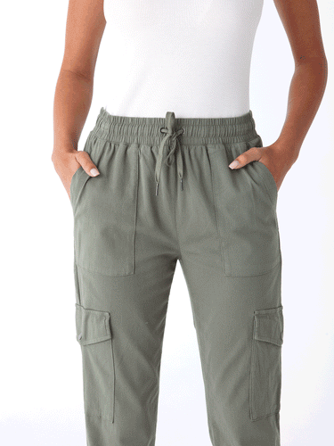 Delilah Stretch Twill Cargo Jogger 27" Womens Bottoms Pants Threads 4 Thought 